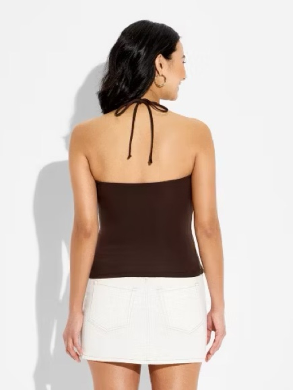 Wild Fable Butterbliss double lined Joy Halter Top in Dark Brown | NWOT - Picture 9 of 9